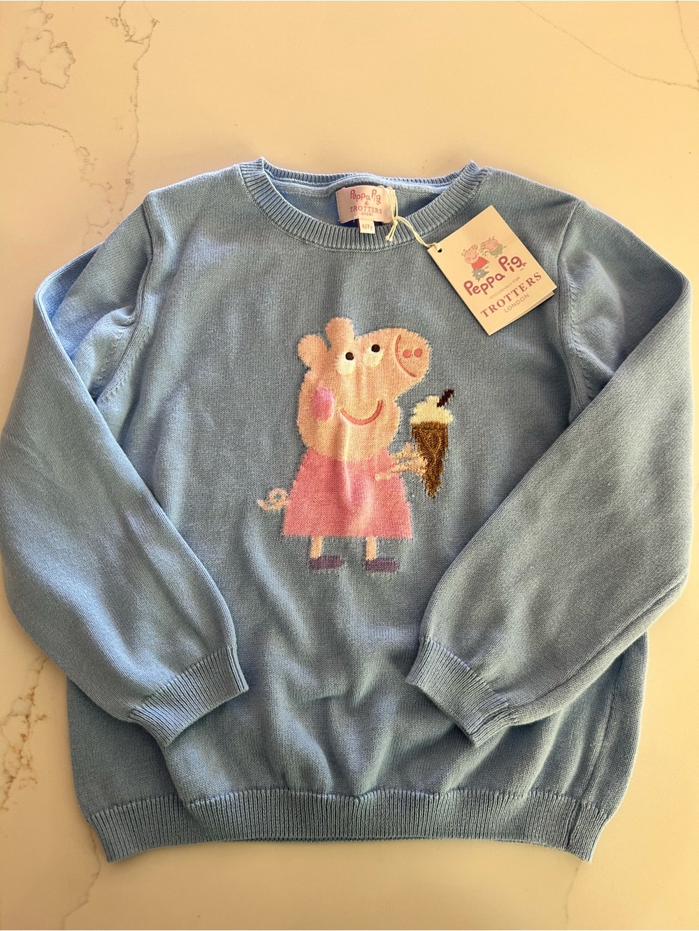 Peppa Pig Blue Kids Sweater Trotters London